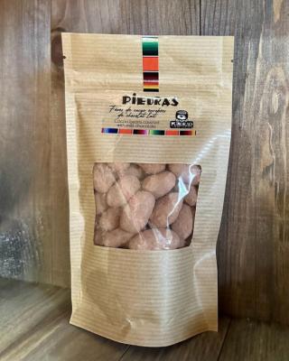 Piedras ( fèves de cacao enrobées  de chocolat au lait et saupoudrées de cacao amer))